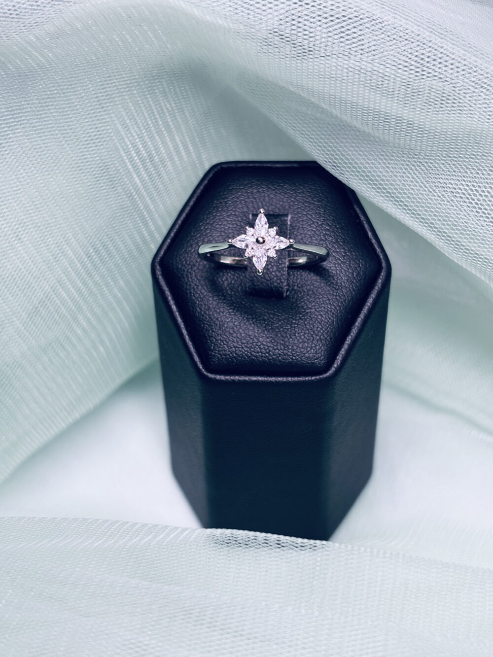 marquise cirkónia köves ezüst gyűrű - Image 2