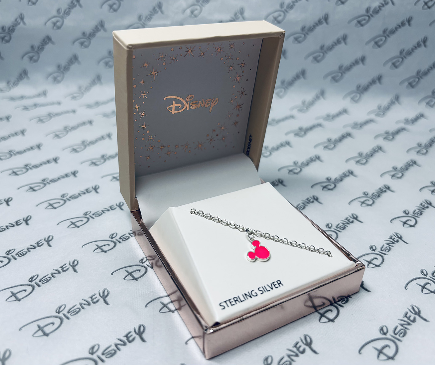 Disney ezüst karkötő – Rózsaszín Mickey varázsa