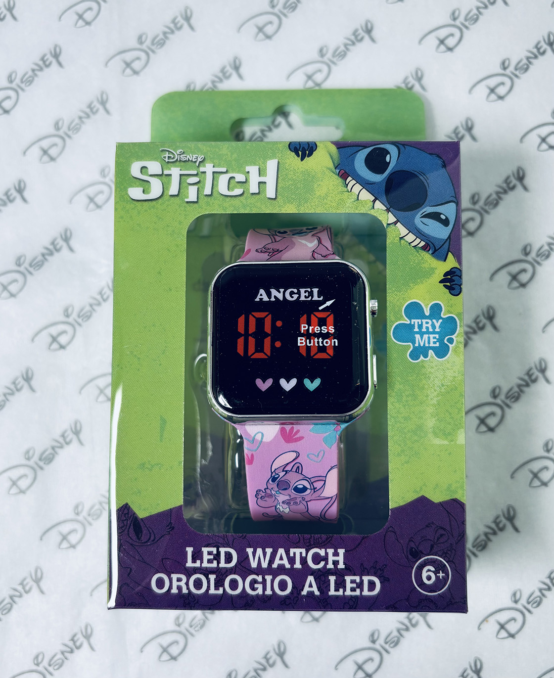 Disney Angel LED karóra – Rózsaszín ragyogás a csuklódon