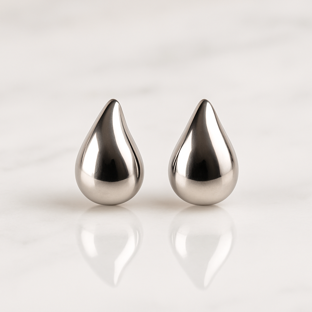 Csepp ezüst fülbevaló